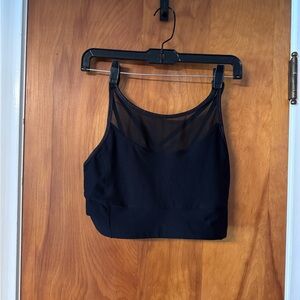 90 Degree By Reflex Black Mesh Activewear Top